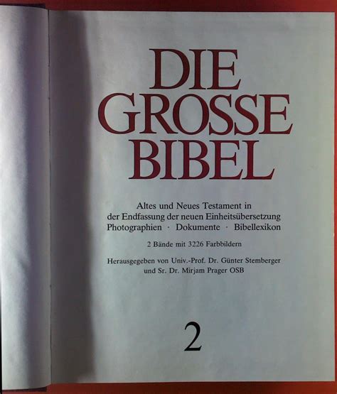 Große Bibel Altes und Neues Testament in der Endfassung der neuen