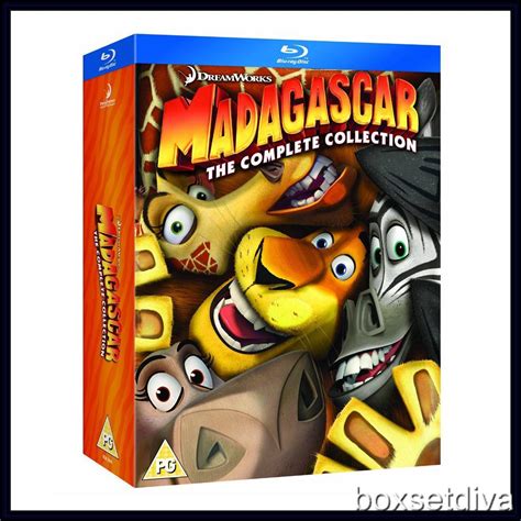 Madagascar Trilogy Complete Collection 1 2 And 3 Brand New Blu Ray