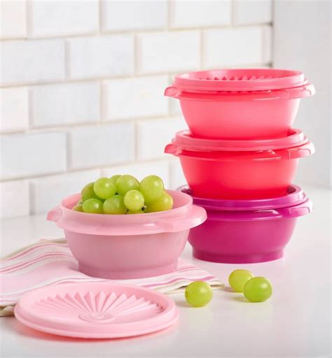 Tupperware Servalier Bowls Set 10 Oz Food Storage Containers Seals