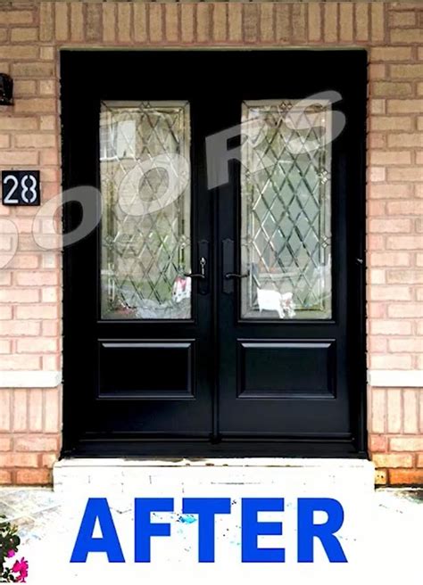 Single Charcoal Grey Entry Door With Sidelites Installation In Toronto