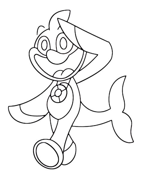 Jolly Jaws Smiling Critter Coloring Page