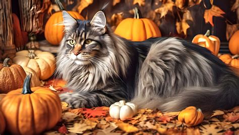 Halloween Cat And Pumpkins Free Stock Photo - Public Domain Pictures