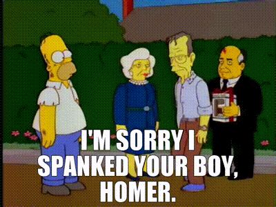 YARN I M Sorry I Spanked Your Boy Homer The Simpsons 1989