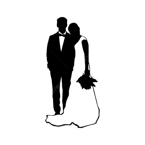 Wedding Silhouette Illustration Vector Design Wedding Silhouette