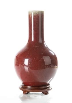 Chinese Oxblood Flambe Porcelain Vase Cottone Auctions