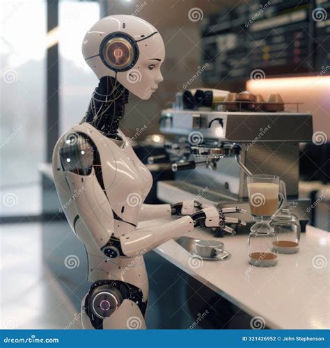 A Robot Making Coffee As A Barista In Starbucks Ai Artificial