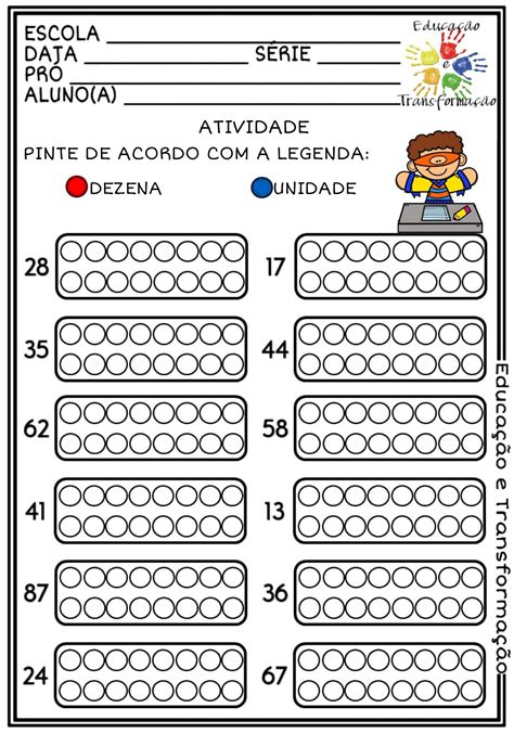 👍matemática Decomposição Numérica Atividade Para Trabalhar Decomposição Numérica ~ Atividade