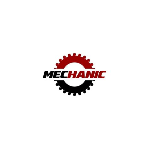 Mechanic Logo Template In White Background 4736826 Vector Art At Vecteezy