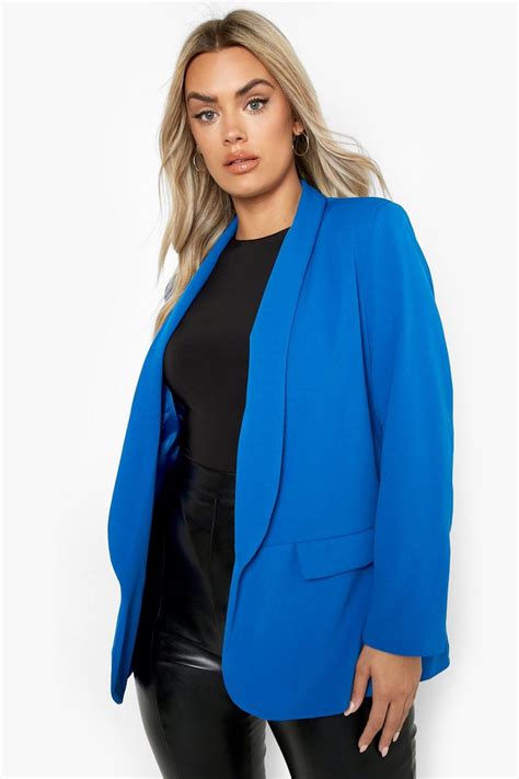 Womens Plus Tailored Blazer Boohoo Uk