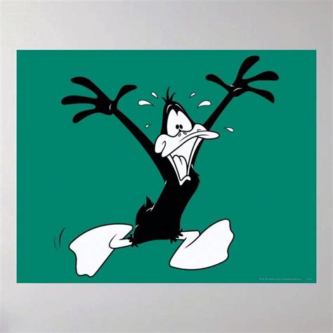 Daffy Duck Excited Poster Zazzle In Daffy Duck Posters And