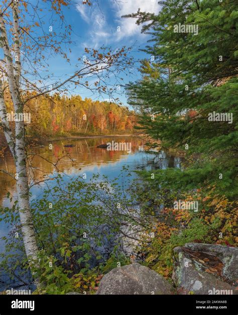 Fall colors on the Chippewa River in the Chequamegon National Forest ...