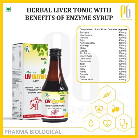 Liv Enzyme Syrup Herbal Third Party Manufacturer Pharma Biological