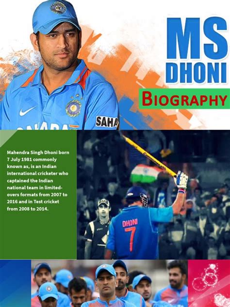 Biography of Ms Dhoni.9274575.Powerpoint | PDF