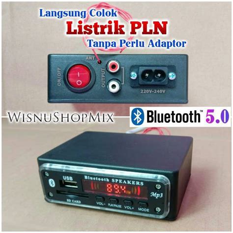 Jual Rakitan Mp3 USB FM Bluetooth 5 0 Player AC 220V 240V Mini Box