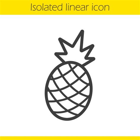 Ic Ne Lin Aire D Ananas Illustration De La Ligne Mince Symbole De