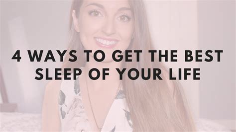 4 Ways To Improve Your Sleep ♥ Youtube