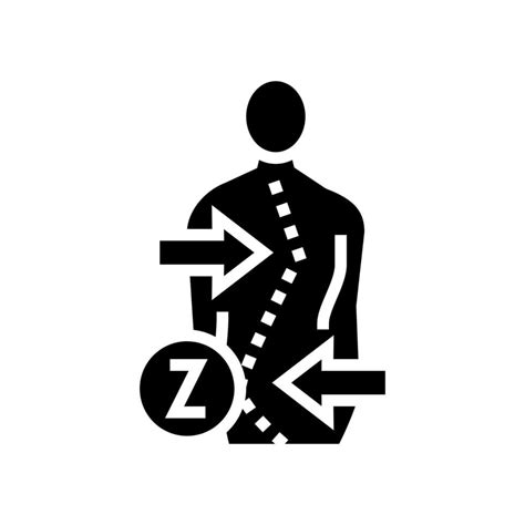 Z Shaped Scoliosis Glyph Icon Vector Illustration 18780841 Vector Art