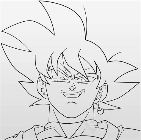 Goku Black 2 Line Art By Aubreiprince On Deviantart Goku Drawing