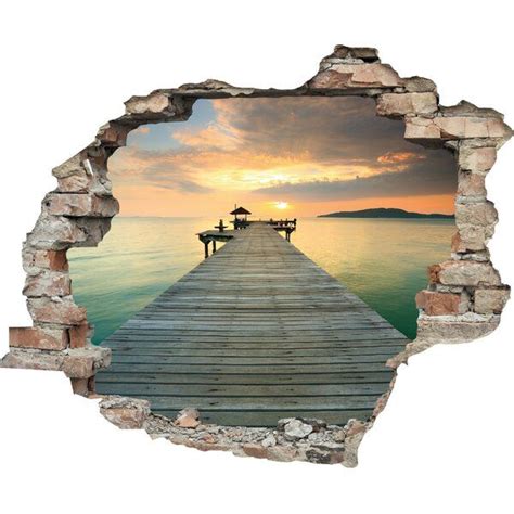 Sticker Mural D Steg Promenade Landscape Format Dimension Cm X