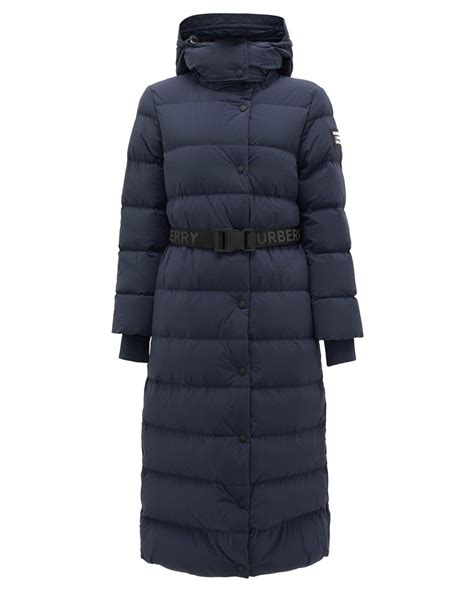 Burberry Synthetic Eppingham Belted Down Filled Puffer Coat In Navy Blue Lyst