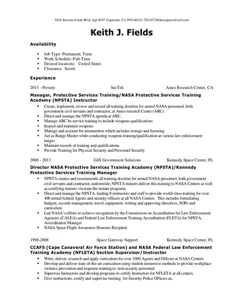 Keith Fields Resume