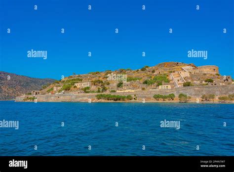 Spinalonga Fortress at Greek island Crete Stock Photo - Alamy