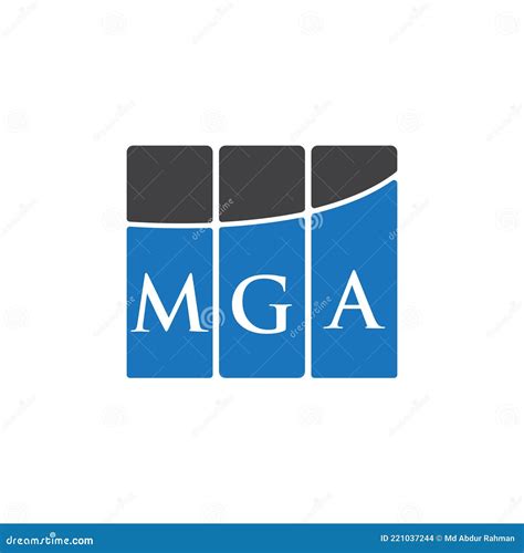 MGA Letter Logo Design On Black Background.MGA Creative Initials Letter ...