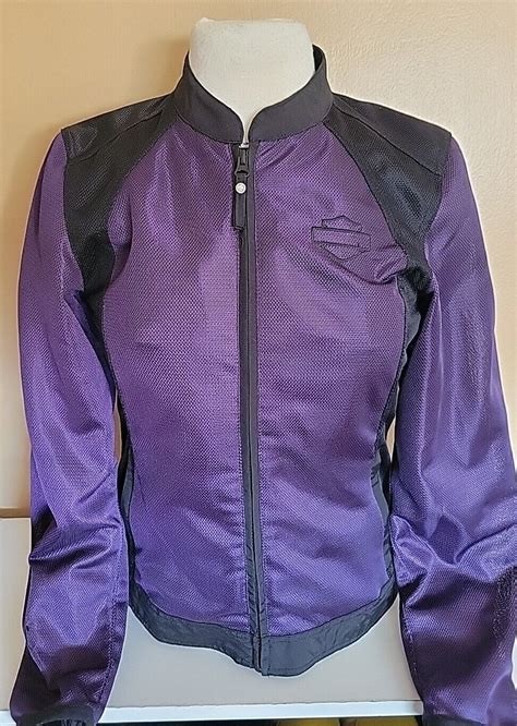 Harley Davidson Womens Fuctional Mesh Purple Jacket S Gem