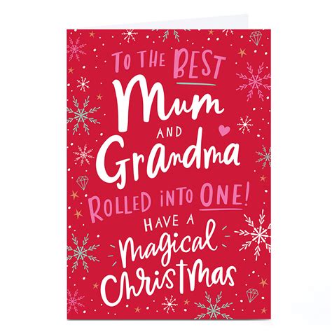 Buy Personalised Ebony Newton Christmas Card The Best Mum And Grandma For Gbp 2 29 Card