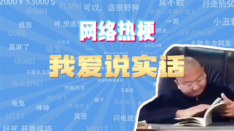 【网梗课代表】我爱说实话是什么梗？ 网梗课代表 网梗课代表 哔哩哔哩视频