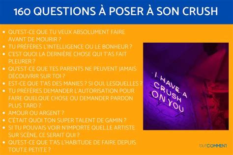 200 questions à POSER à SON CRUSH pour le PÉCHO