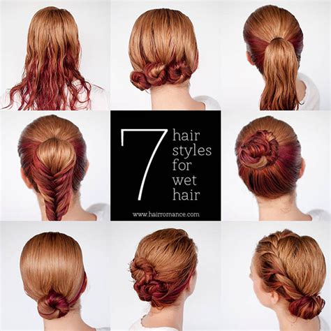 Get Ready Fast With 7 Easy Hairstyle Tutorials For Wet Hair Hair Romance