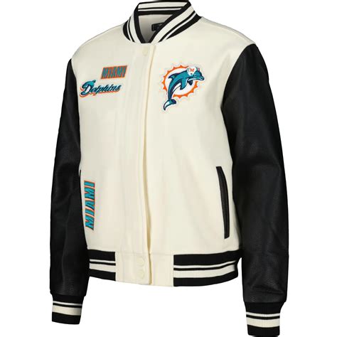 Miami Dolphins Classic Wool & Leather Varsity Jacket