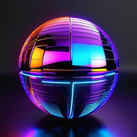 Premium Photo Multicolored Sphere On Table