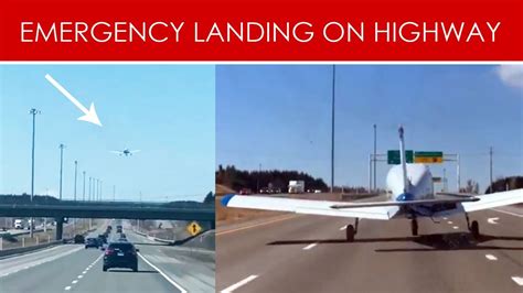 Plane Makes Emergency Landing On Highway Youtube