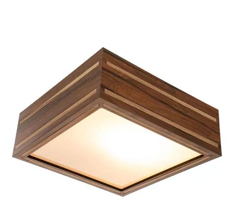 L Mpara Plaf N Led De Techo Creatus Lumin Ria Decorativa Madeira Plafon