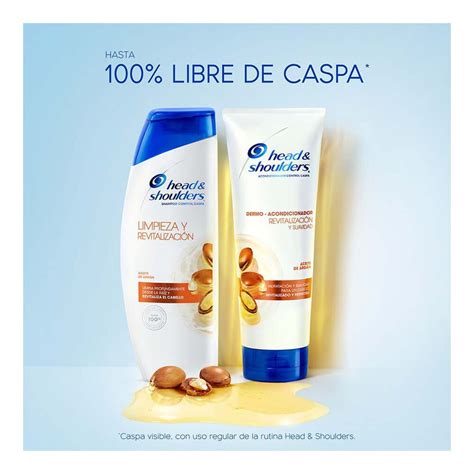 Shampoo Head And Shoulders Aceite De Argán Limpieza Y Revitalización 375 Ml Soriana