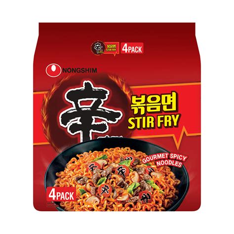 Nongshim Shin Ramyun Stir Fry Gourmet Spicy Noodle Multipack 131g X 4