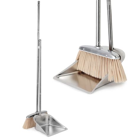 Buy Broom And Dustpan Set For Home Voowo Stainless Steel Broom And