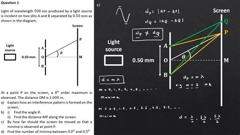 A Level Physics Problem Solving Young Double Slit Experiment Youtube