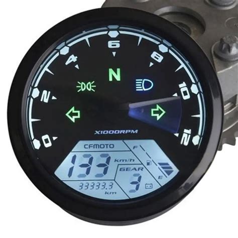 12000RMP Durable LCD Digital Motorcycle Speedometer Odometer Motor