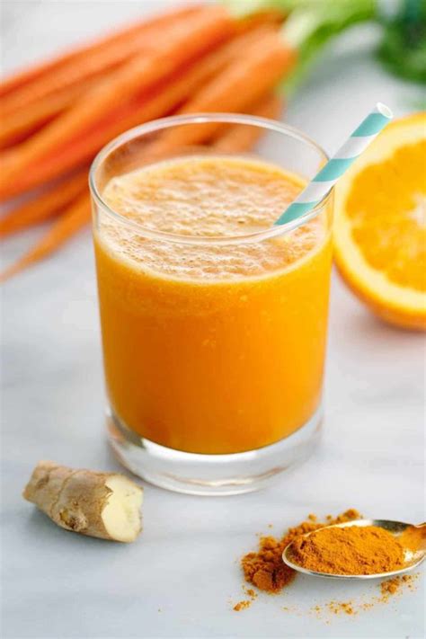 Carrot Ginger Smoothie With Turmeric Jessica Gavin