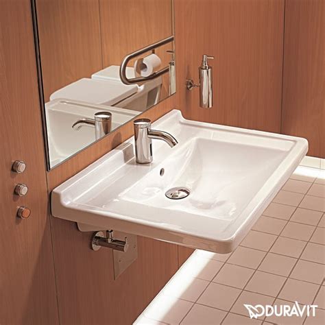 Duravit Starck 3 Lavabo Vital PMR Blanc WonderGliss 1 Trou De Robinet