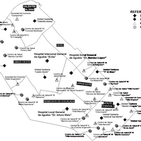 Mapa de efectores de Lanús, en 2011. | Download Scientific Diagram