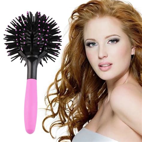 3d Round Hair Brushes Comb Salon Make Up 360 Degree Ball Styling Tools Magic Detangling