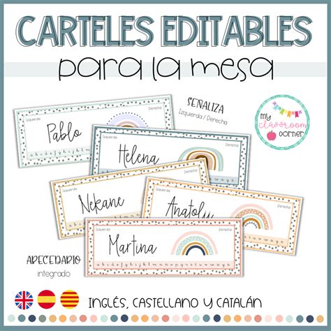 Carteles Para La Mesa EDITABLES Kumubox