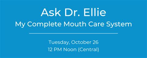 Ask Dr Ellie The Complete Mouth Care System Healthy Kiwis Australia