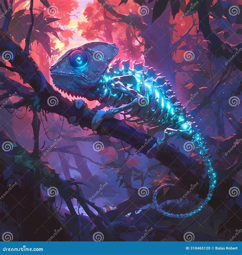 Illustrated Lizard Fantasy stock illustration. Illustration of genre - 310465120