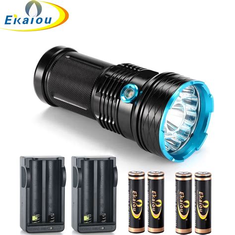 2018 new Waterproof 3 Mode LED Flashlight 30000 lm 12x T6 Tactical ...