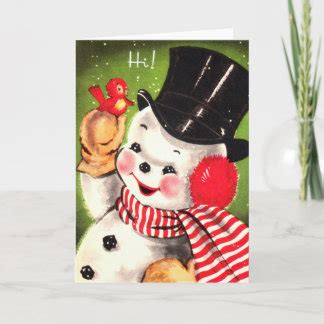 Vintage Snowman Cards | Zazzle